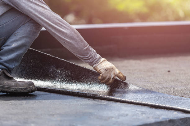 Professional Exterior Waterproofing technician working in Flat Rock, MI